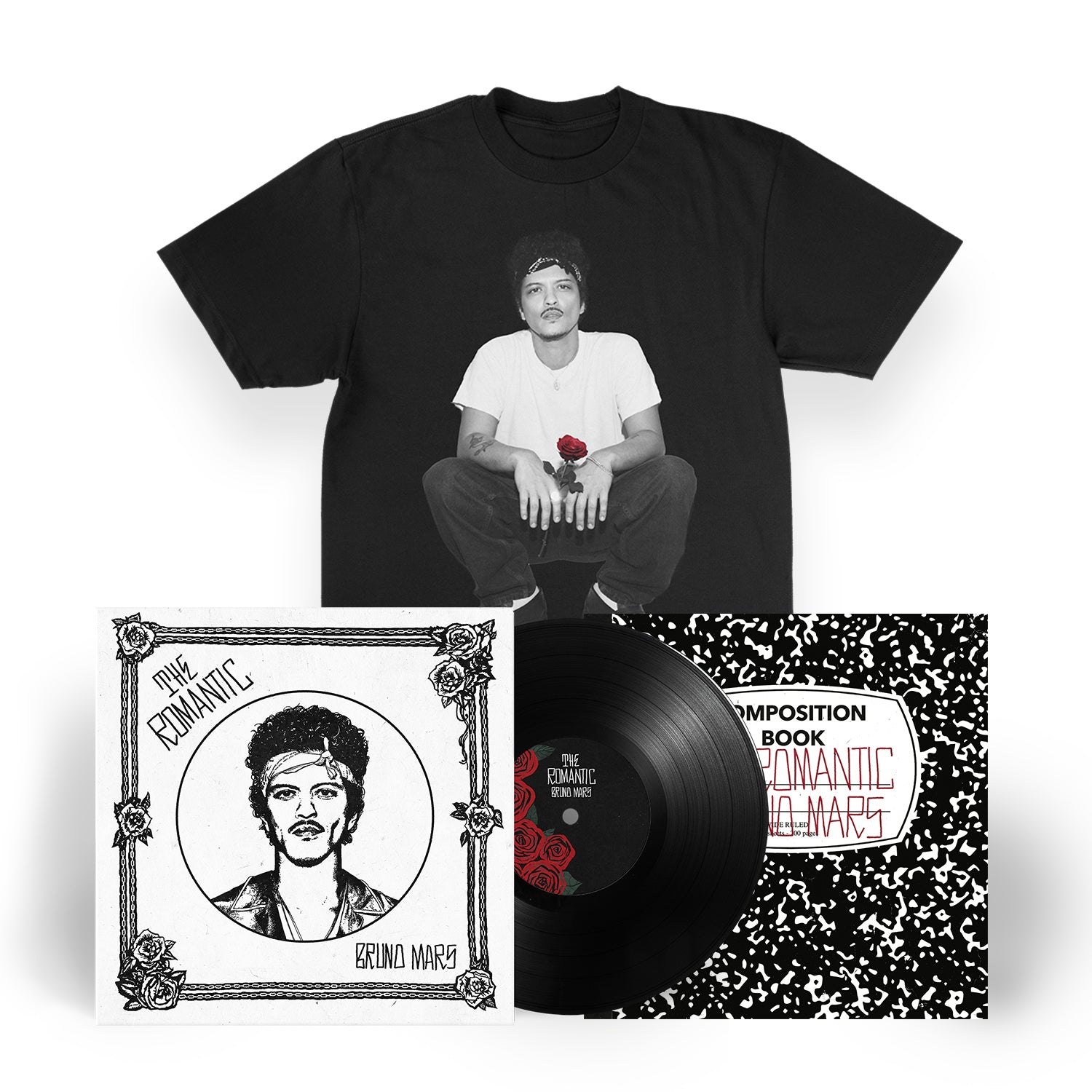 The Romantic Rose Tee + Standard LP Bundle – Bruno Mars AU