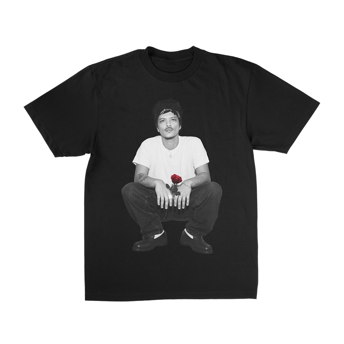 The Romantic Rose Tee - Black – Bruno Mars AU