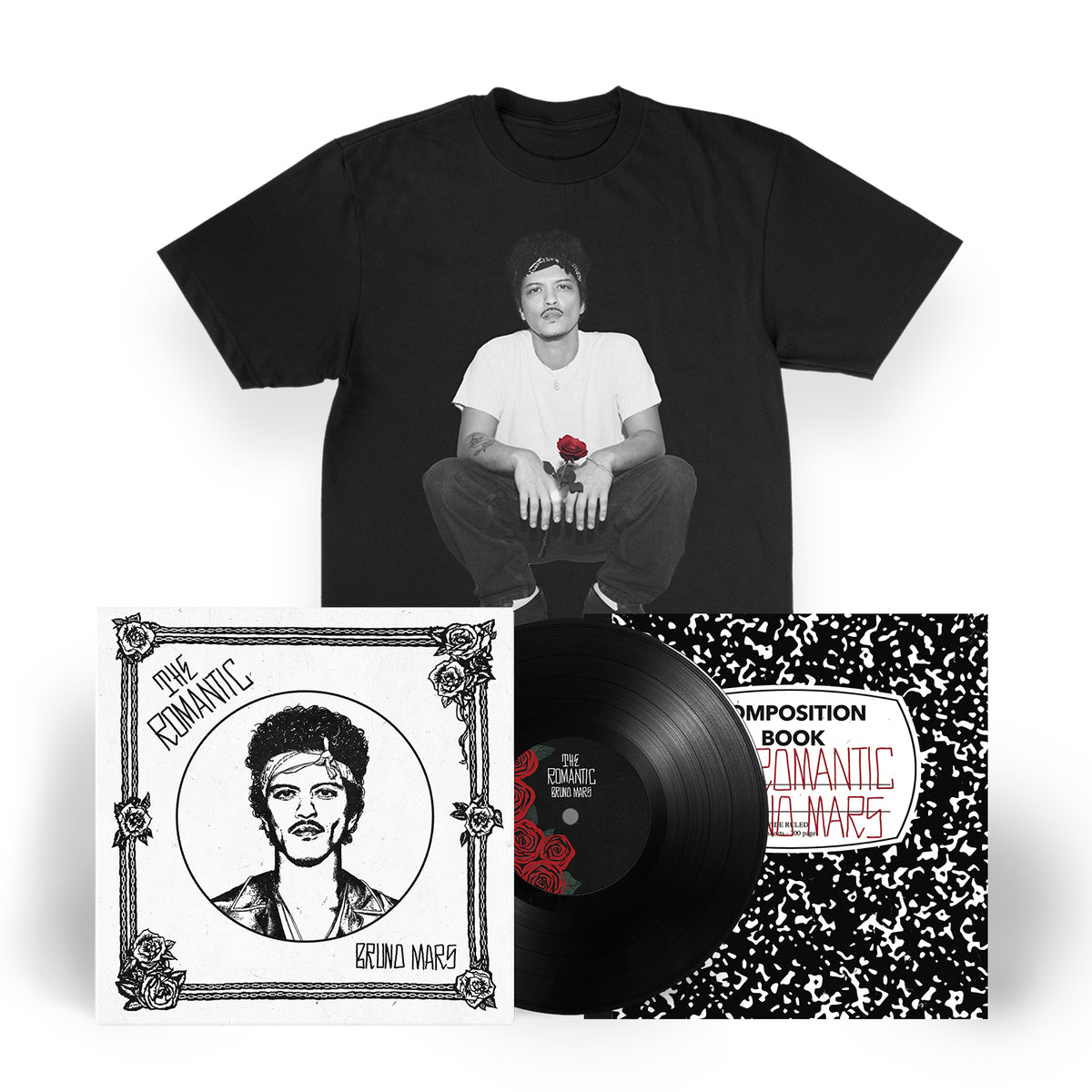 The Romantic Rose Tee + Standard LP Bundle – Bruno Mars AU